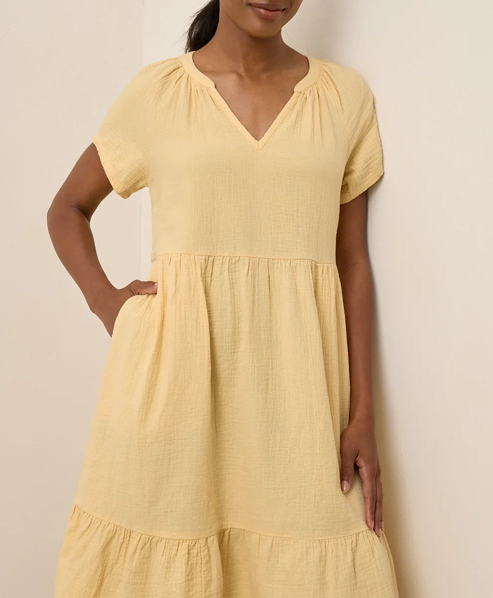 clearance coastal double gauze breezy dress