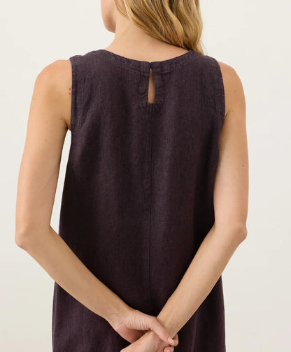 clearance linen easy tank dress