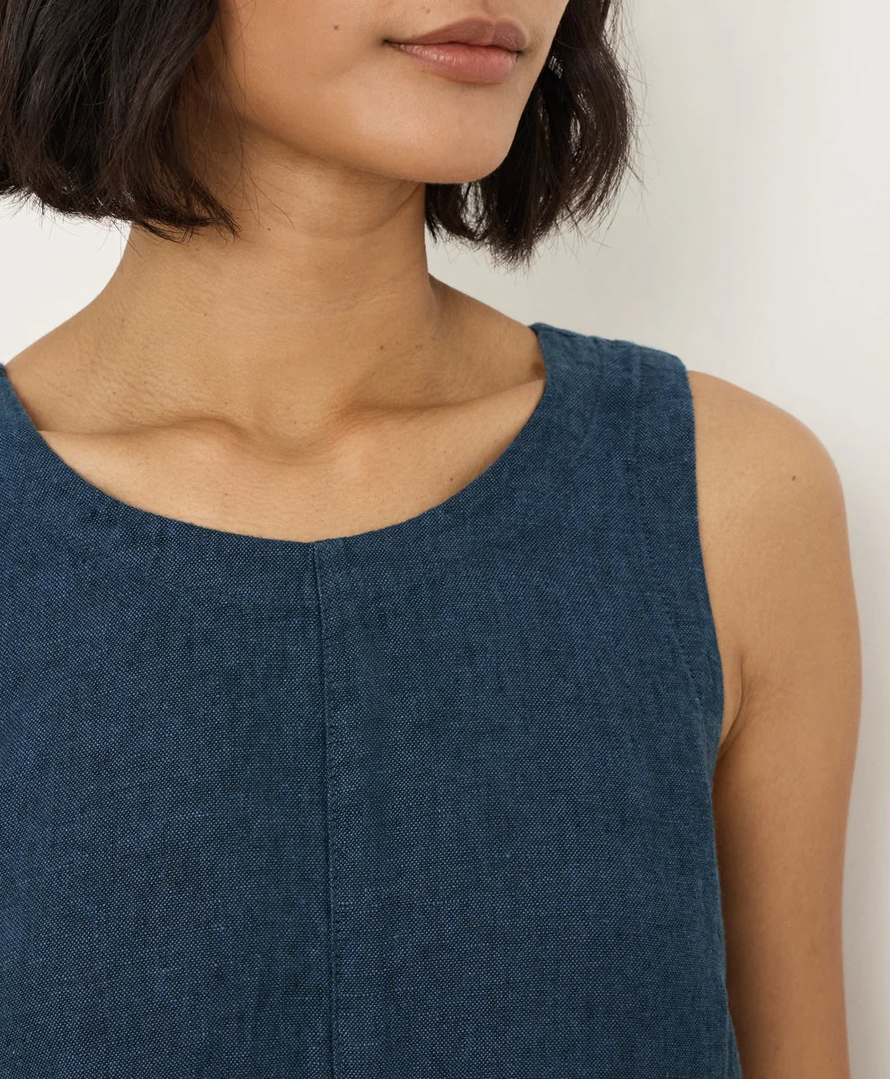 clearance linen easy tank dress